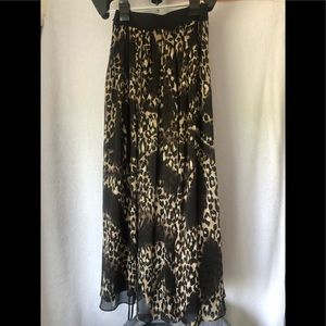 Black and brown leopard print skirt